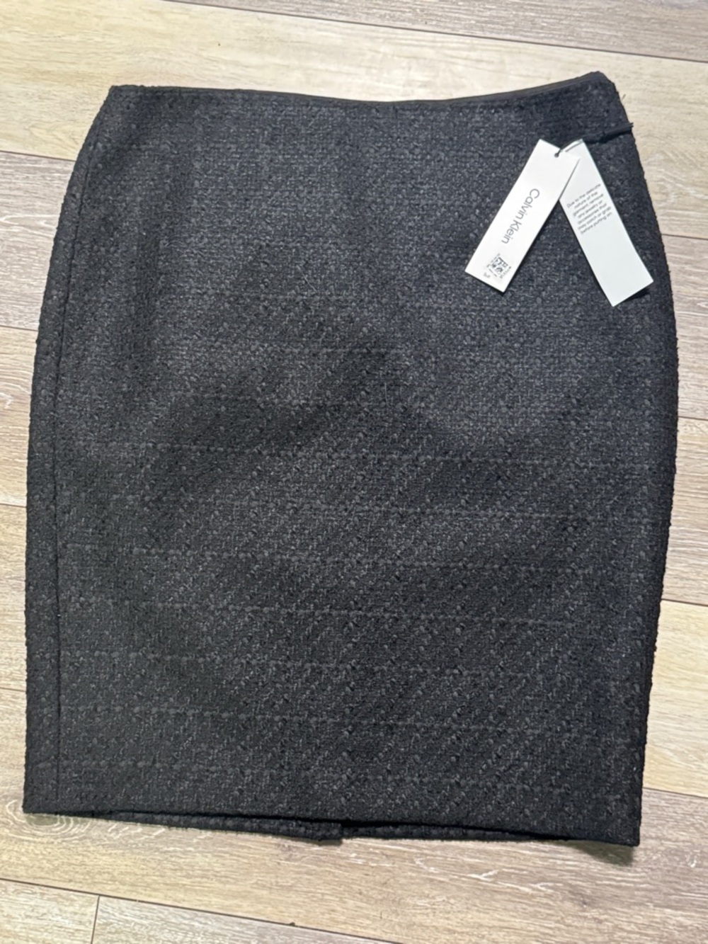 Calvin Klein Black Textured Pencil Skirt with Tags